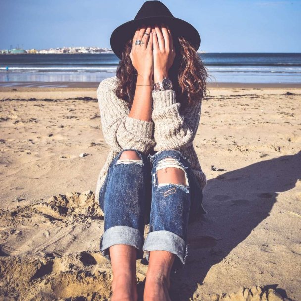 beach, anger, fear, woman on beach