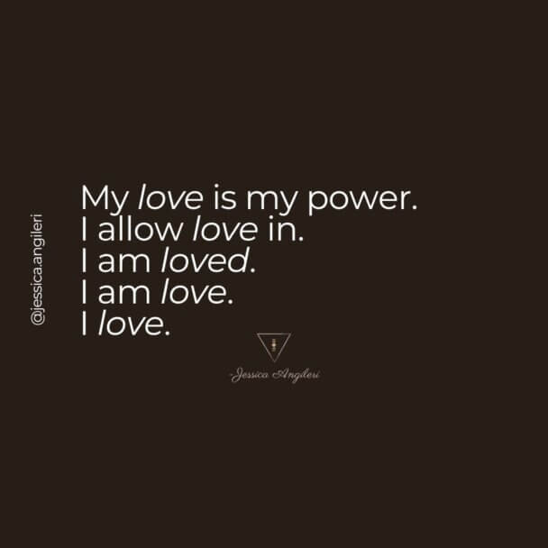 self love, surrender to love, positive affirmations, love love affirmations